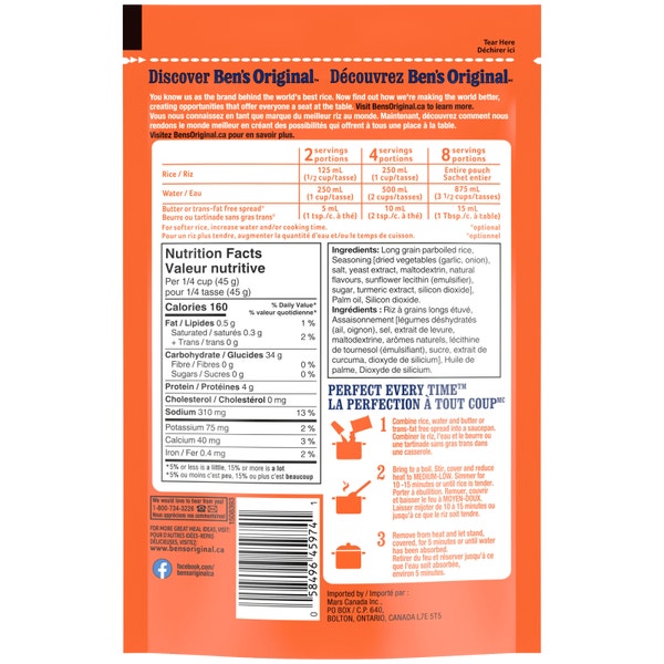 BEN'S ORIGINAL™ NATURAL SELECT™ Garlic & Butter Flavour Rice, 397g