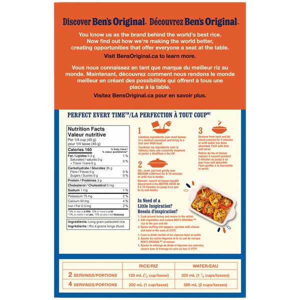 BEN'S ORIGINAL™ Quick Cook Long Grain Rice, 1.6kg