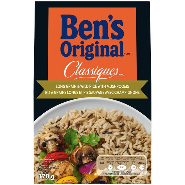 BEN'S ORIGINAL™ CLASSIQUES™ Long Grain & Wild Rice With Mushrooms, 170g