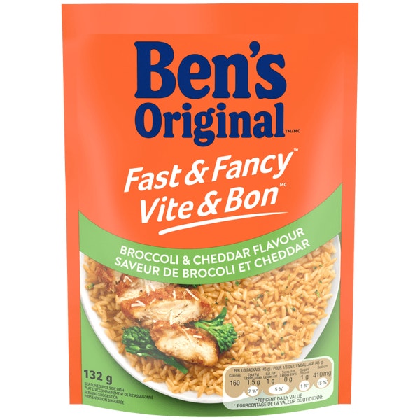 BEN'S ORIGINAL™ FAST & FANCY™ Broccoli & Cheddar Flavour Rice, 132g