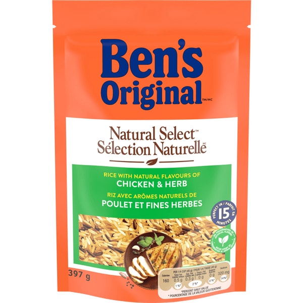 BEN'S ORIGINAL™ NATURAL SELECT™ Chicken & Herb Flavour Rice, 397g