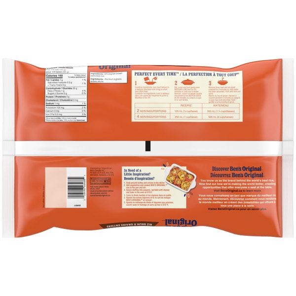 Riz brun à grains entiers de marque BEN'S ORIGINAL(MC), 2,2 kg