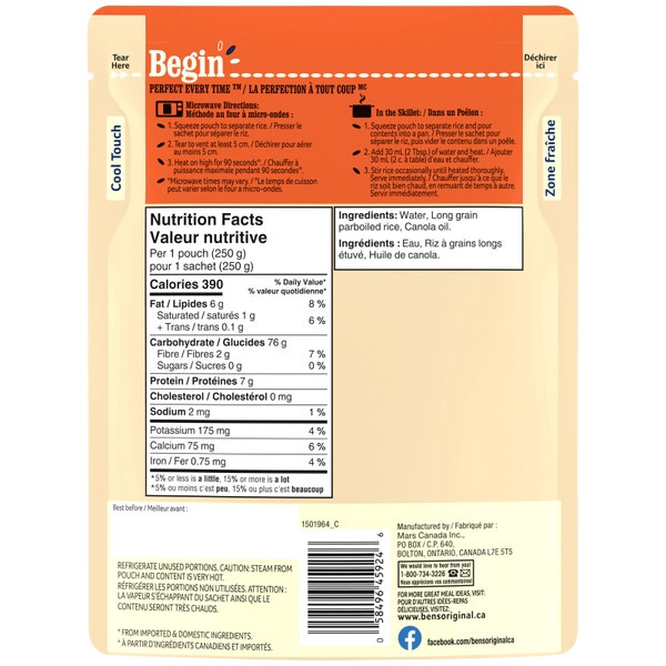 BEN'S ORIGINAL™ BISTRO EXPRESS™ CONVERTED™ Rice, 250g